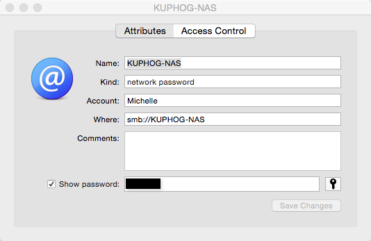 "KUPHOG NAS drive password"
